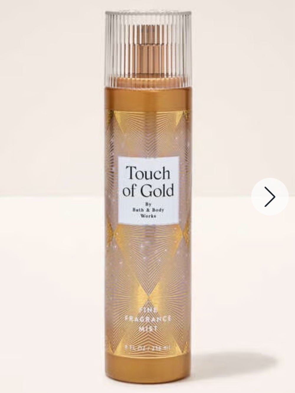 New Bath & Body Works 8oz Touch of Gold Fine Fragrance Mist